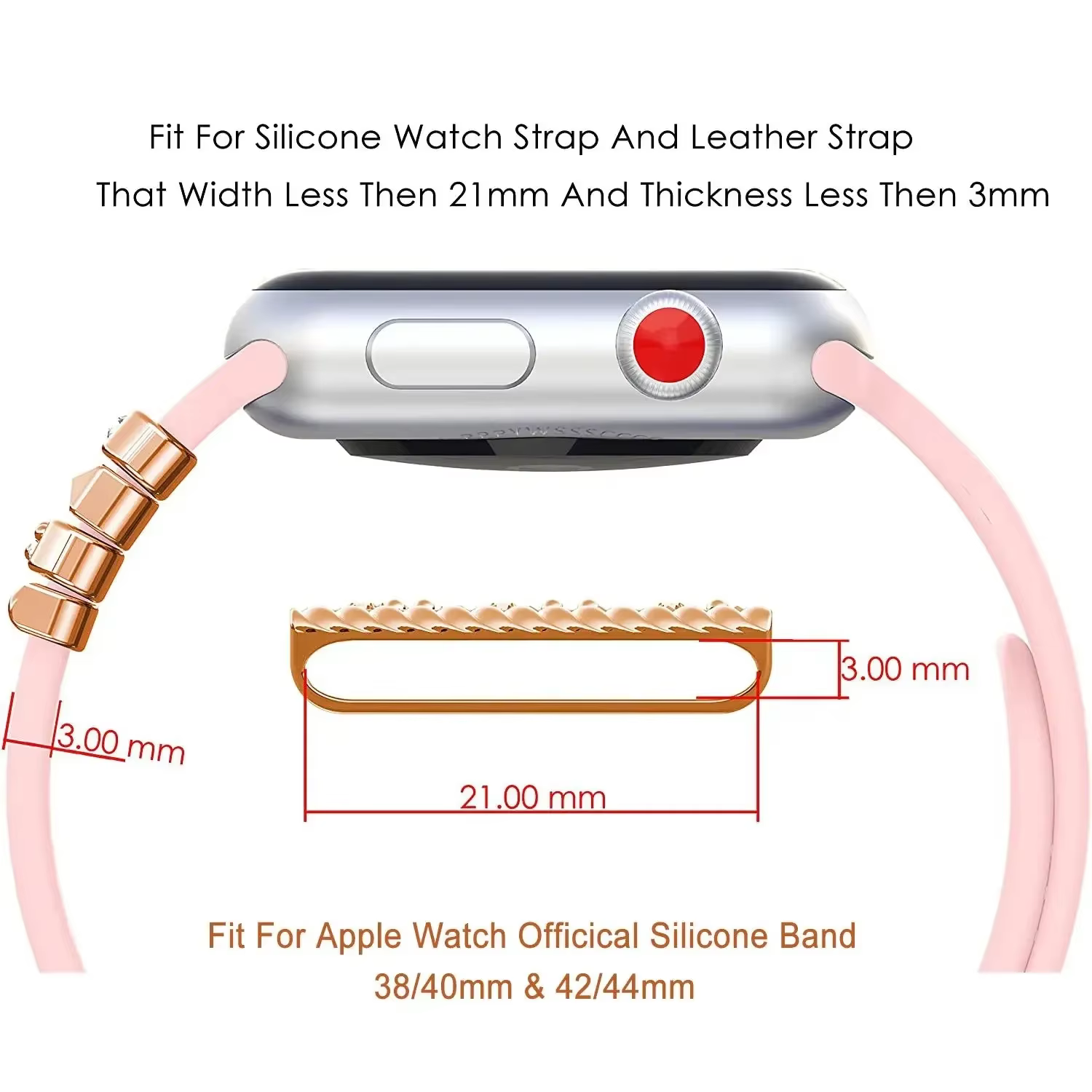 Boucles de bracelet de montre en strass de dessin animé