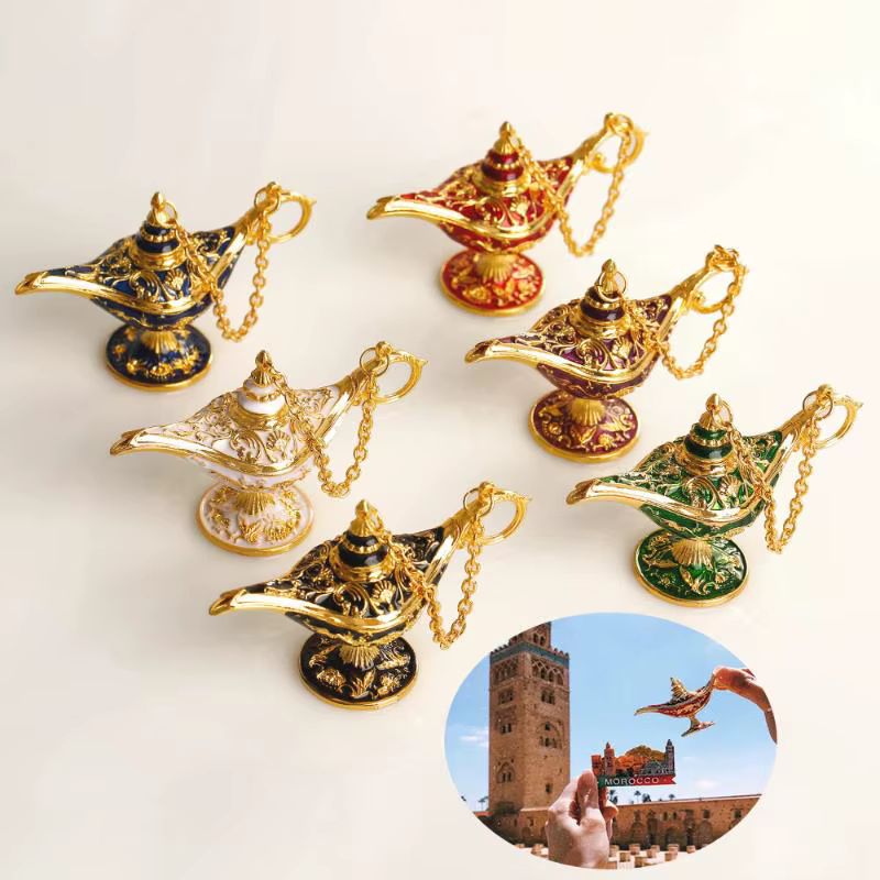 Aladdin lampe magique alliage artisanat décoratif ornements Statue mariage vacances fête maison salon bureau décoration