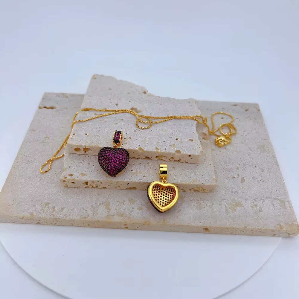 Pendentif Coloré en Forme de Cœur pour Bijoux