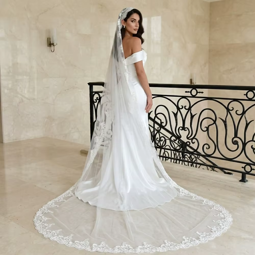 Voile de mariée Mantilla en dentelle intégrale