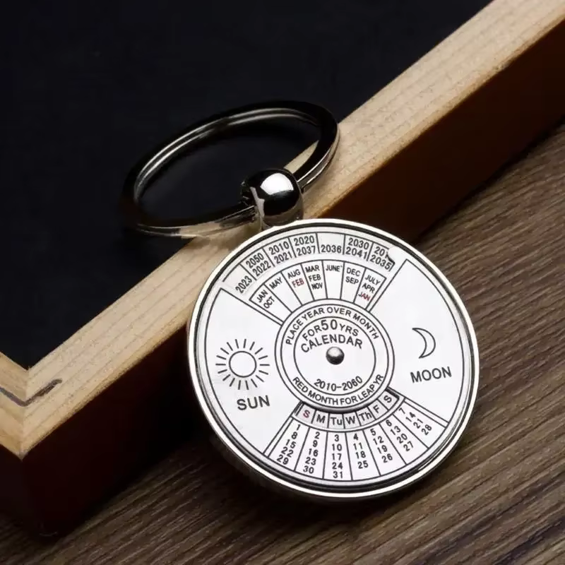 Mini calendrier perpétuel 2020 porte-clés Unique
