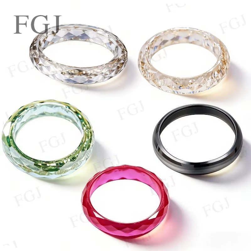 Bague de pouce en moissanite et rubis