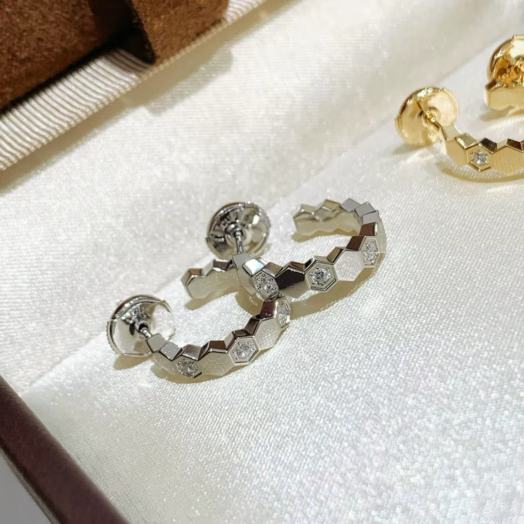 Boucles d'oreilles en argent sterling S 925 incrustées de diamants