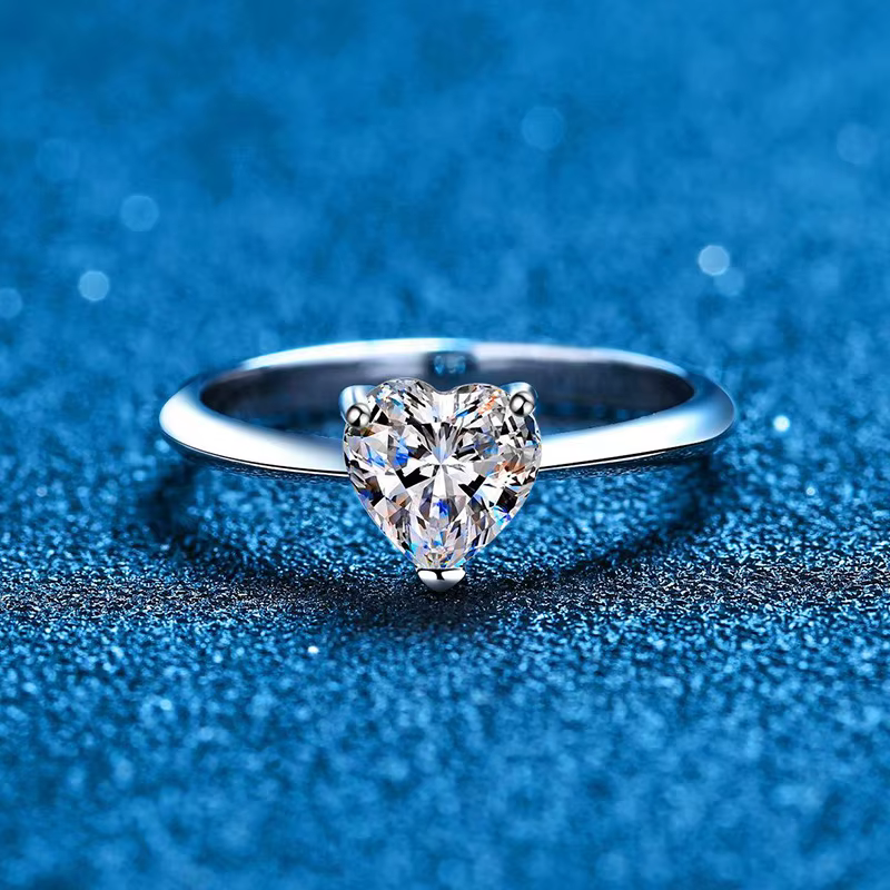 Bague en or blanc massif véritable AU750