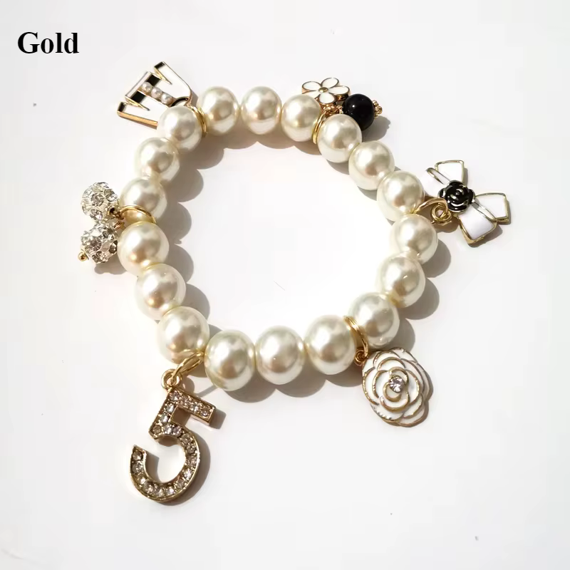 Bracelet à breloques en résine n ° 5, bijoux de marque