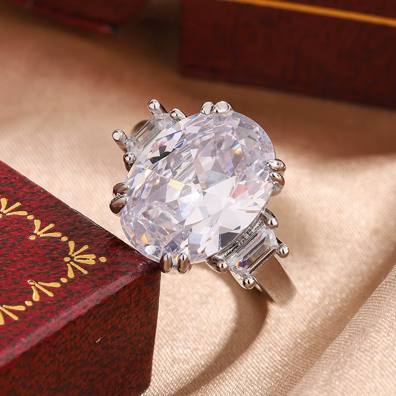 Nouvelle bague en zircon AAAA brillante 2026 pour femme - Bijou de fête de haute qualité