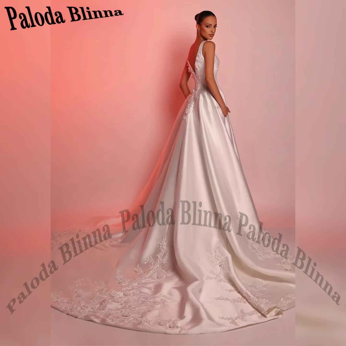 Paloda – robe De mariée charmante en Satin