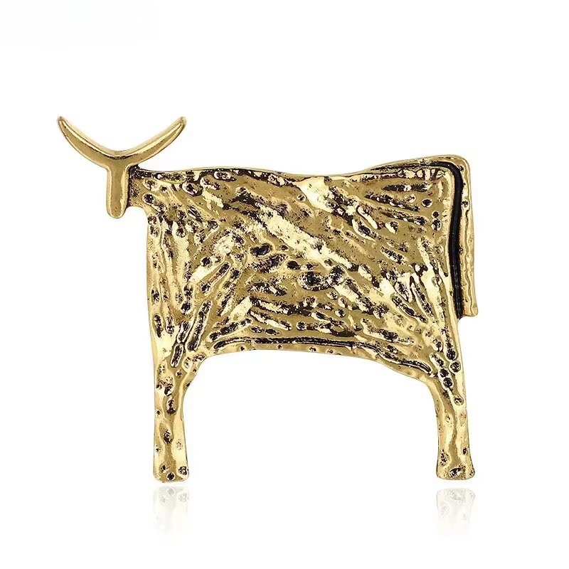 Broche de veau du zodiaque Vintage