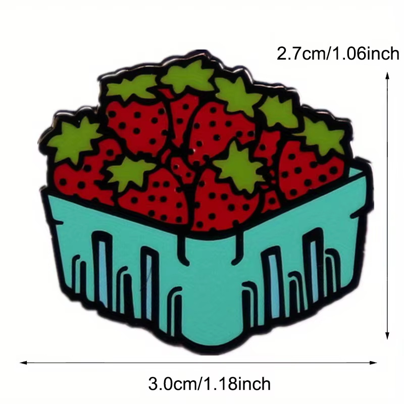 Broche de fruits panier de fraises