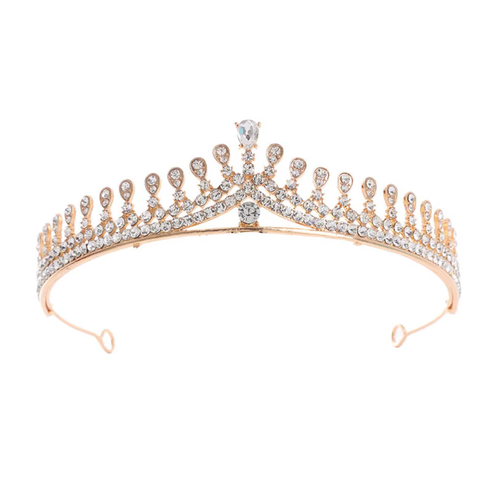 Bijoux de cheveux couronne de mariée en cristal Zircon élégant strass bandeau brillant