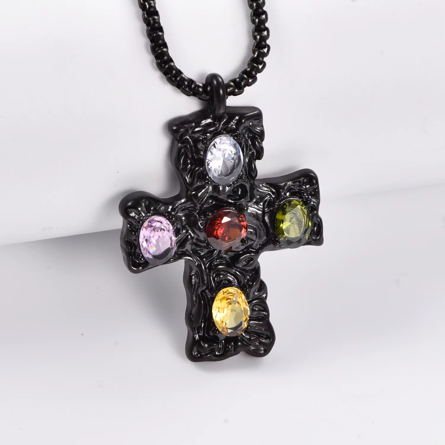 Bijoux Vintage pendentif croix en cristal pour femmes