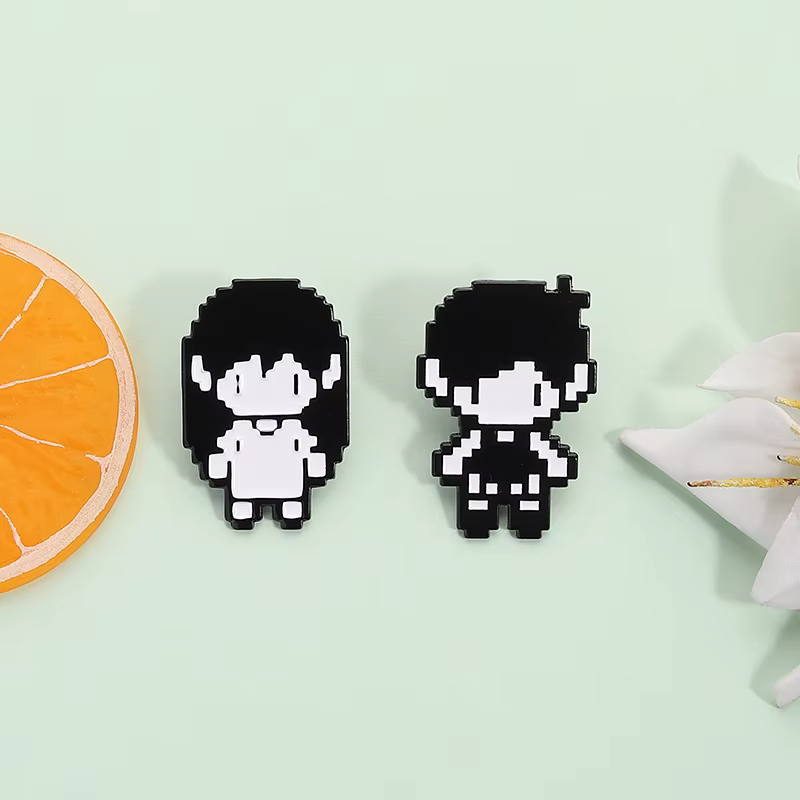 Jeu RPG Omori Pixel Figure émail broche Anime Cosplay