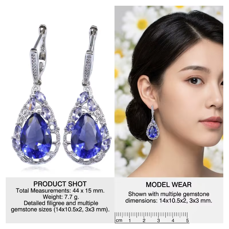 Boucles d'oreilles en argent plaqué pour femme