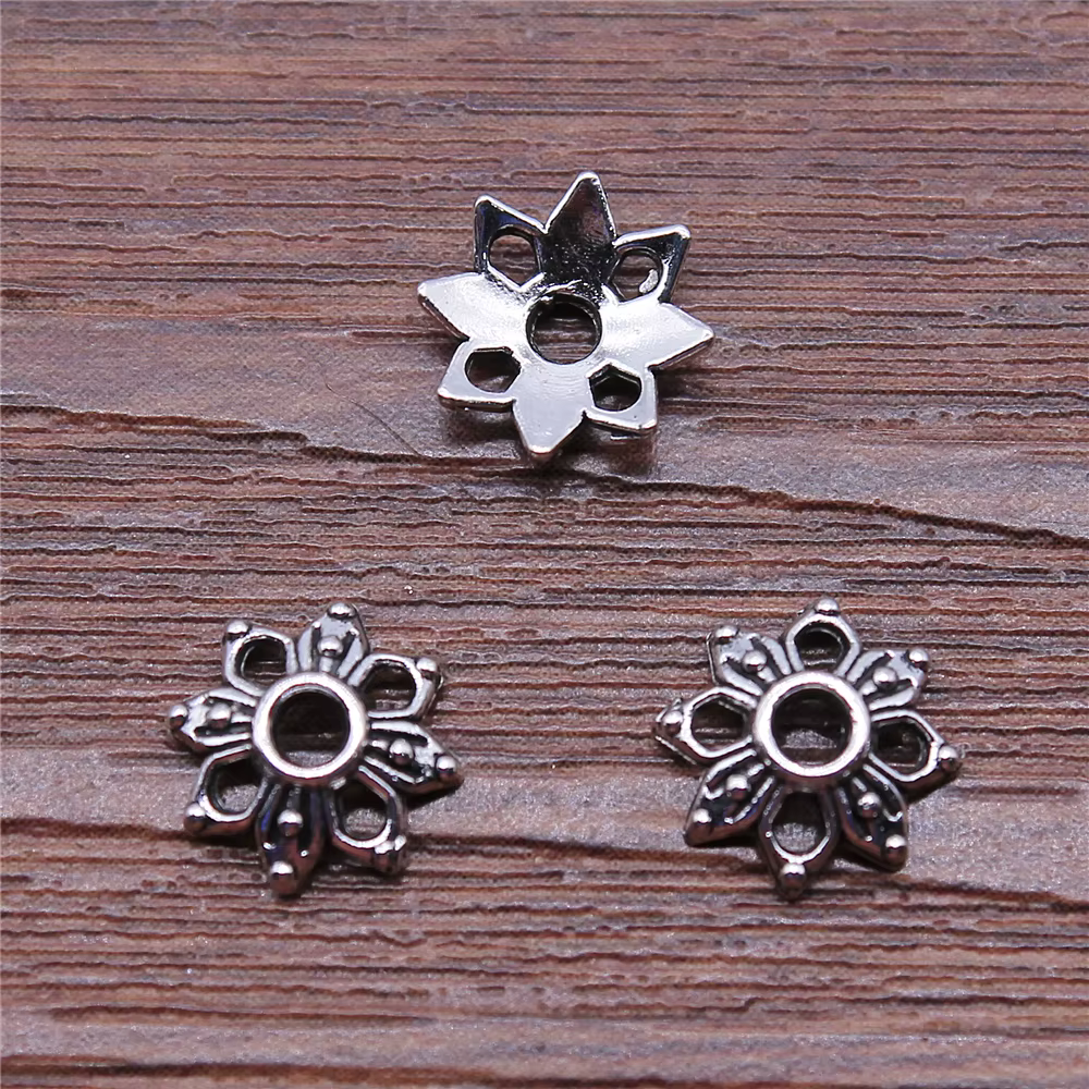 WYSIWYG 50 pièces 9x9mm casquettes de perles pour la fabrication de bijoux bricolage