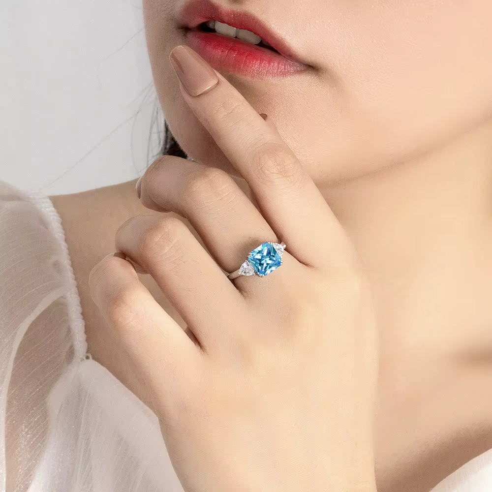 Bagues de fiançailles en argent Sterling 925 pour femmes