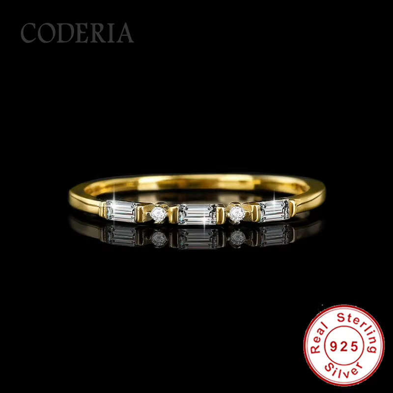 Nouvelle bague en moissanite taille émeraude 2026