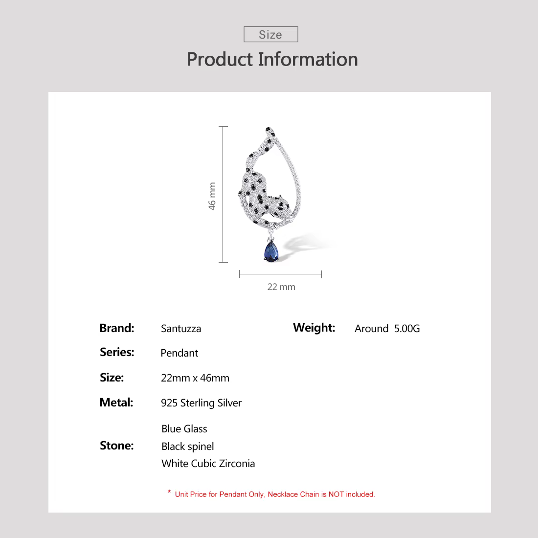 Pendentif Spinelle en Argent Sterling 925 group pour Femme