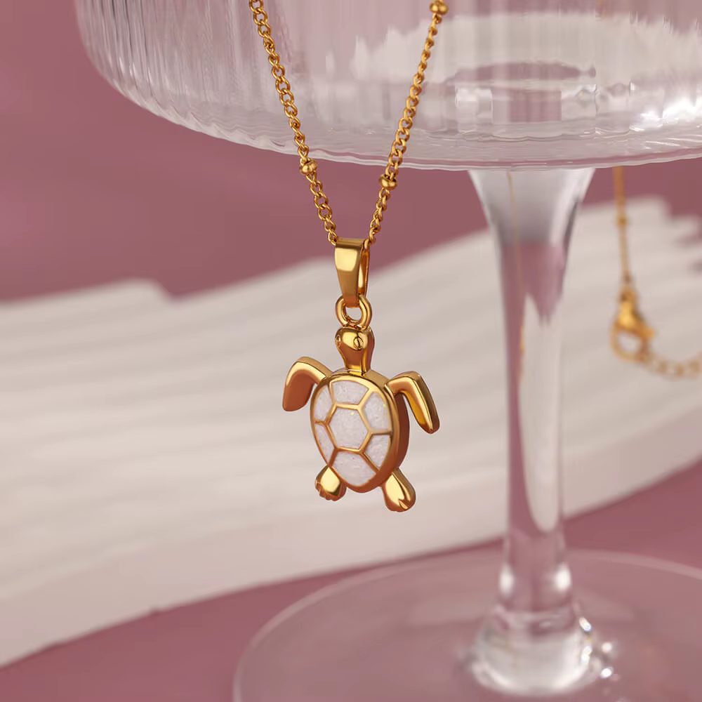 Collier pendentif tortue pour femme