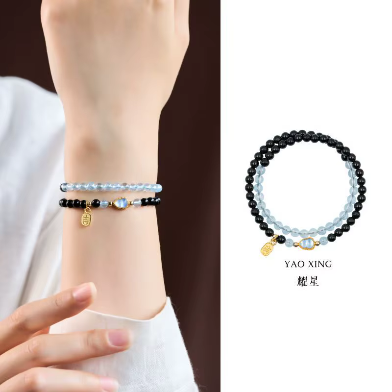 Bracelet en Obsidienne Naturelle pour Femme