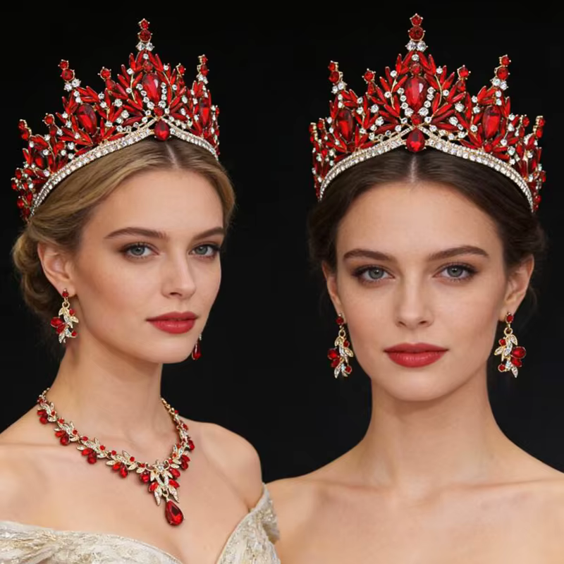 Parure de bijoux de mariée Princesse Reine : Tiare