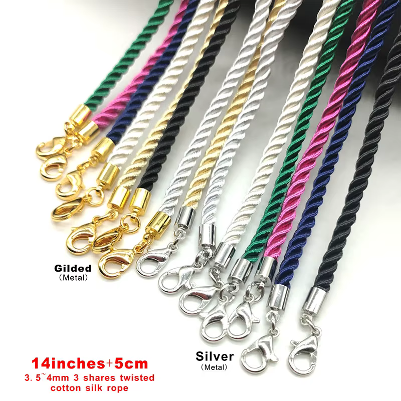 Lot de 3 Pièces de Collier à 3 Parts de 3.5 à 4mm