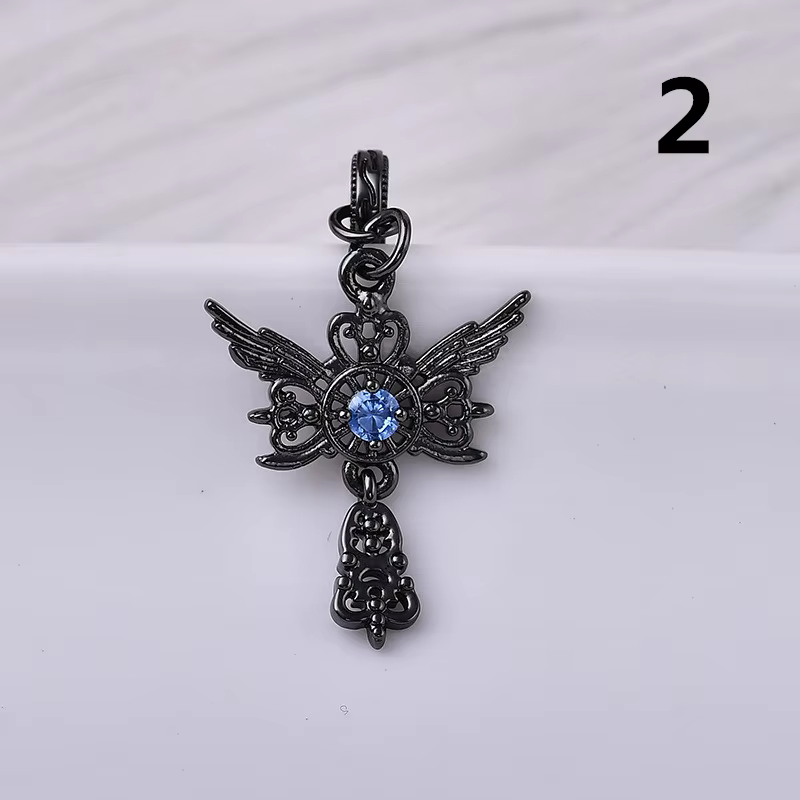 5 pcs/lot 18 K incrusté d'or zircon ange bricolage bijoux artisanaux
