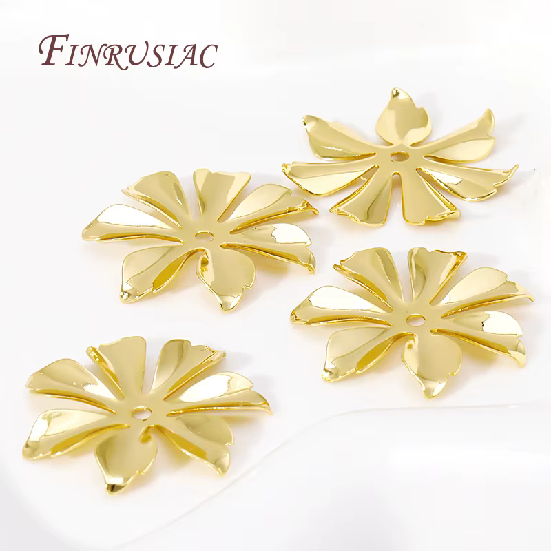 Embouts pour bijoux en laiton plaqué or 18 carats