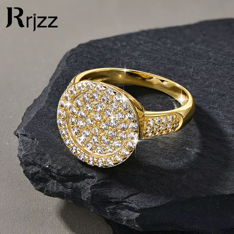 Rrjzz Halo – bague en zircone cubique à coupe ronde
