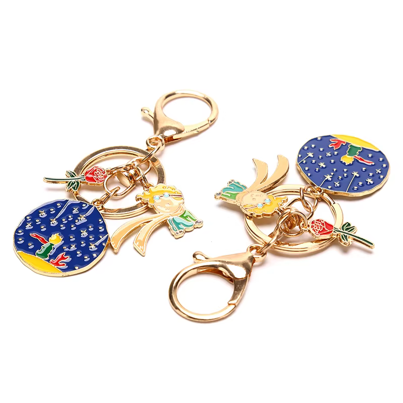 Mode métal Rose porte-clés étoilé petit Prince