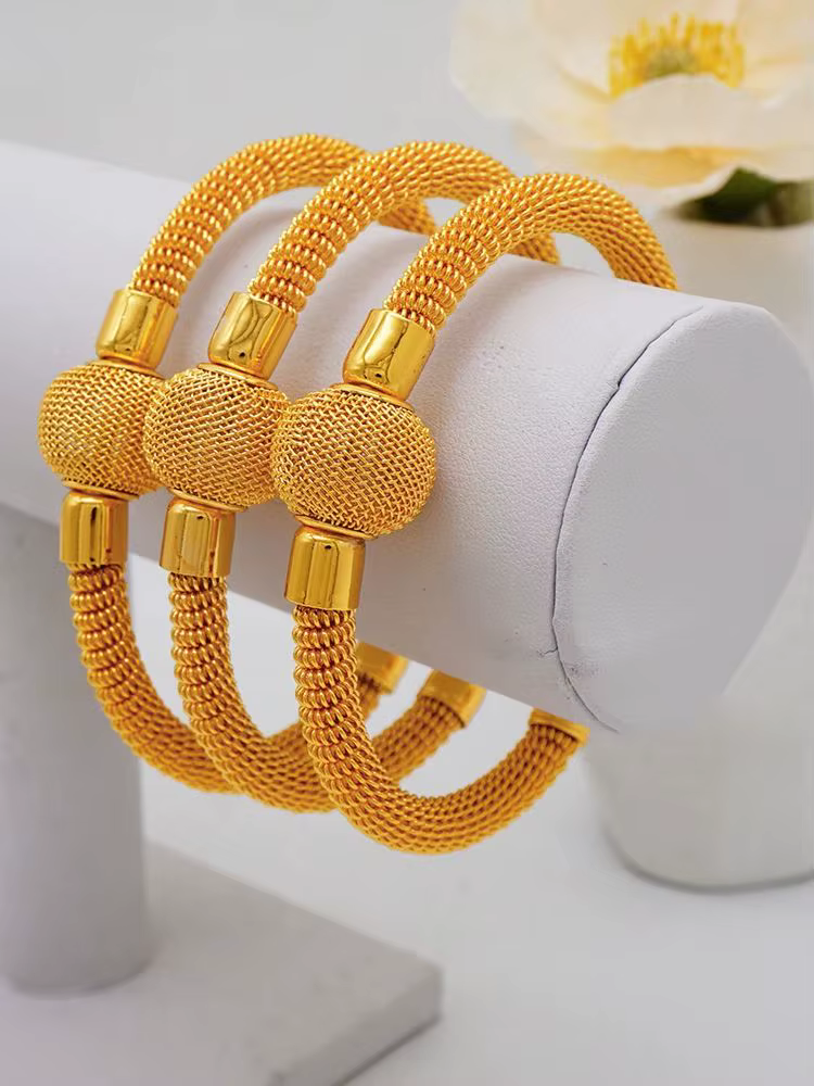 Bracelet plaqué or 24 carats pour femmes