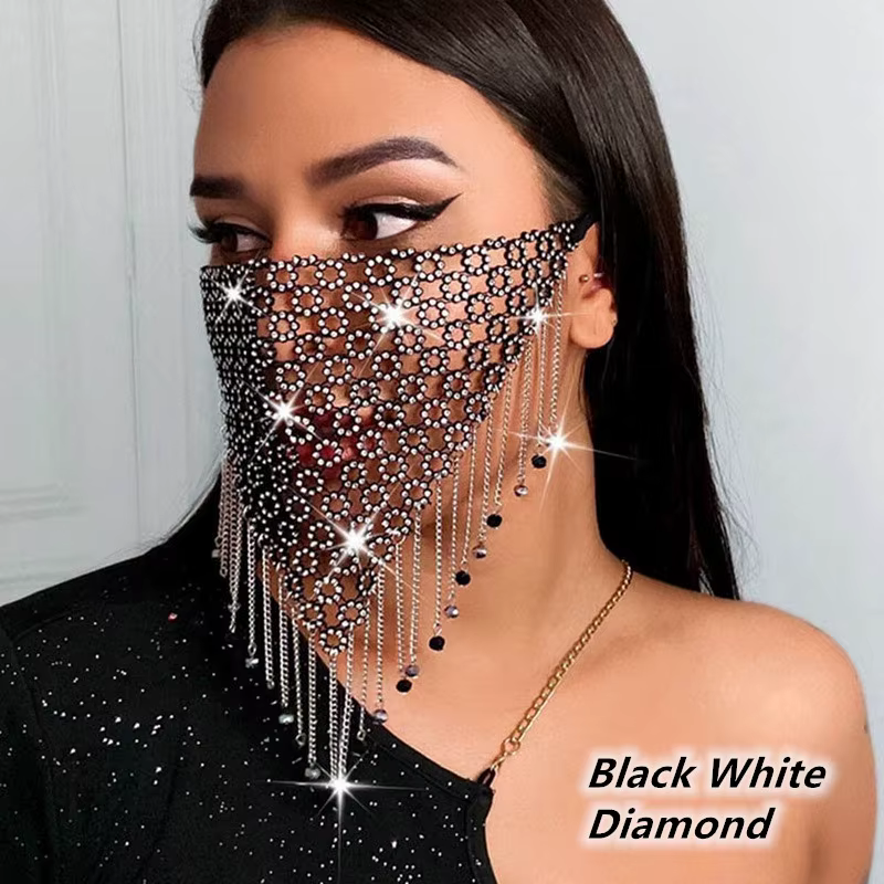 Masque facial en strass brillant