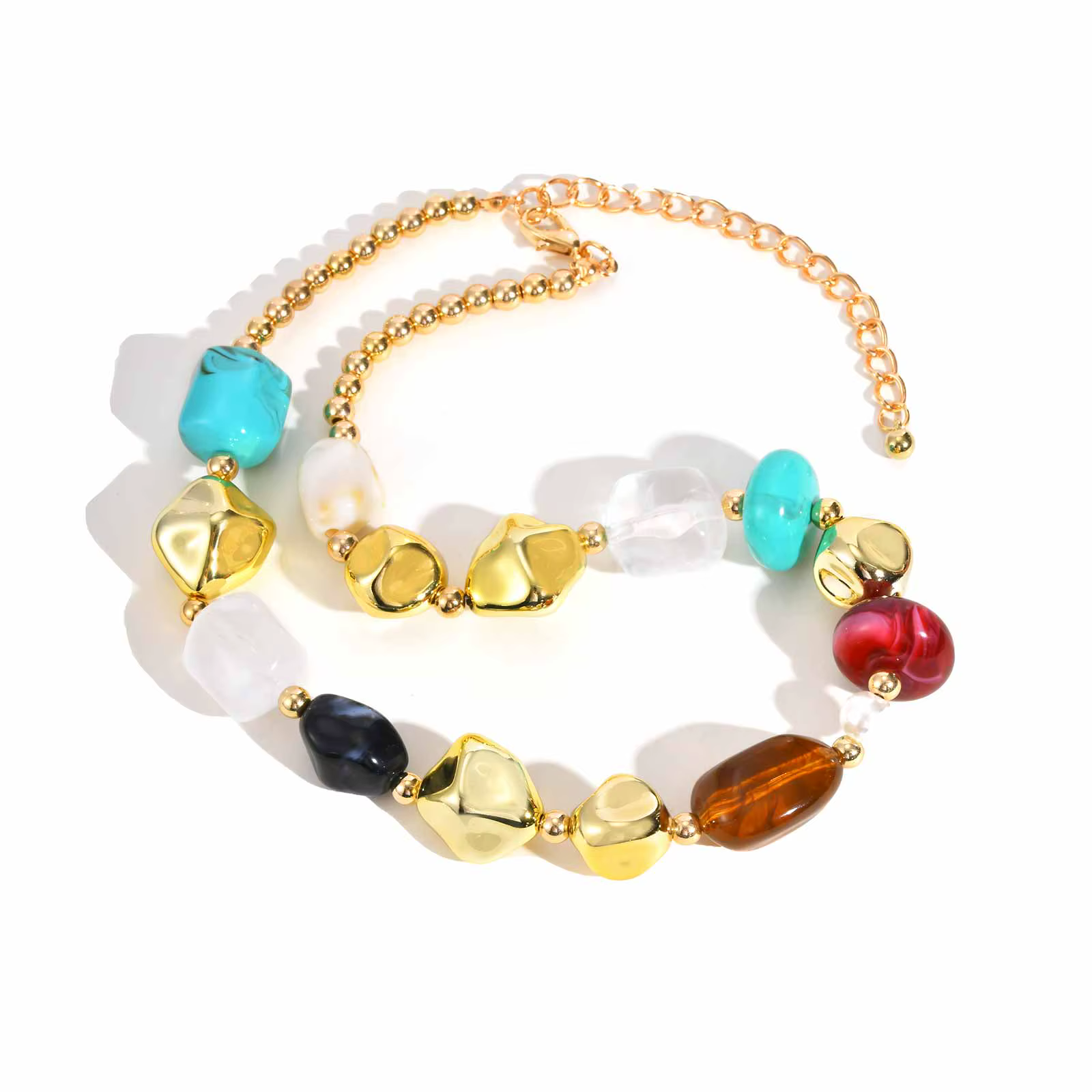 Collier minimaliste en forme de goutte d'eau creuse