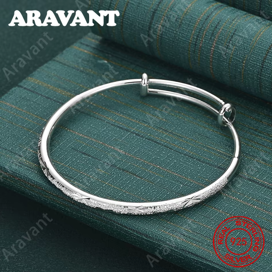 Bracelet ciel étoilé massif en argent Sterling 925 pour femmes