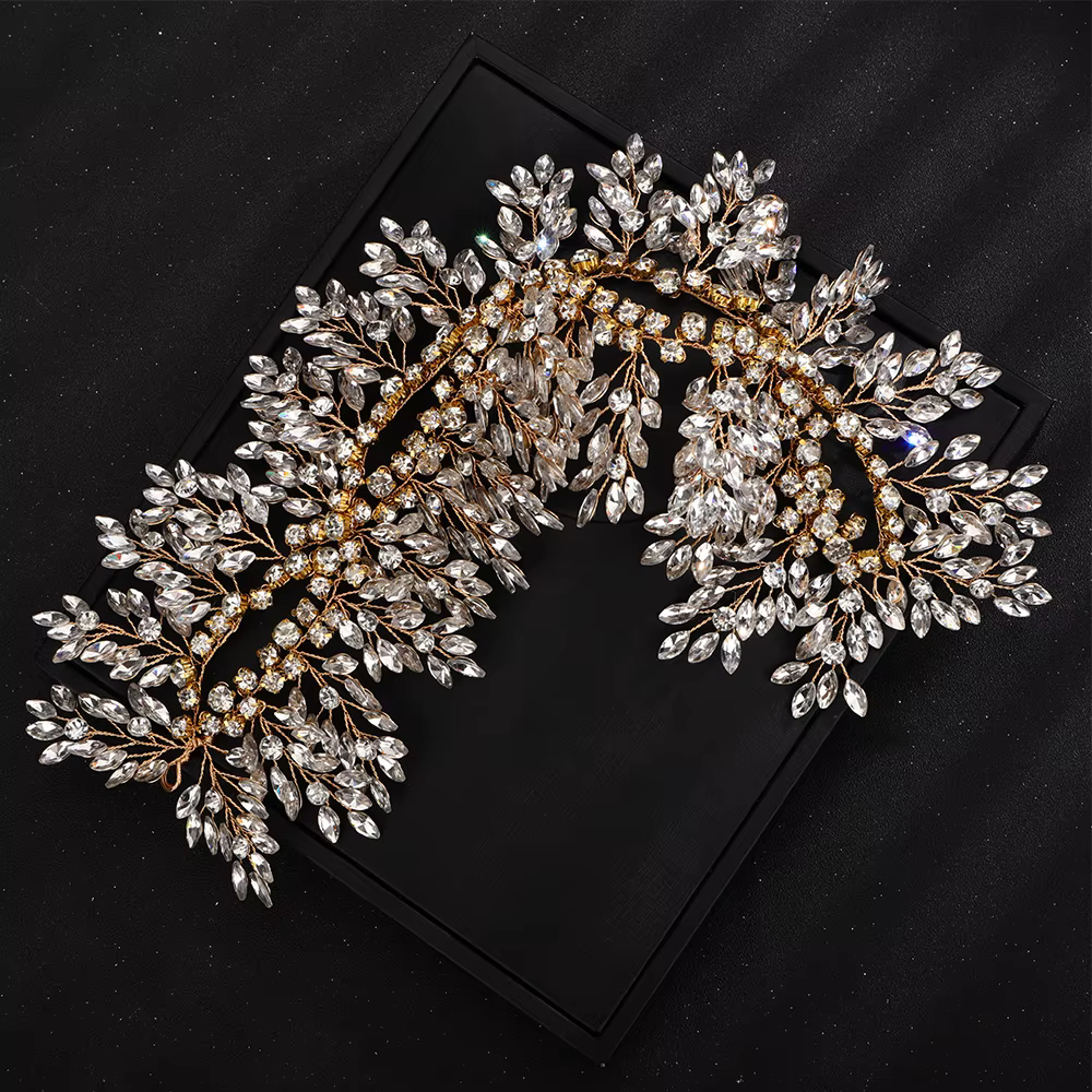 Bandeau de mariée en strass
