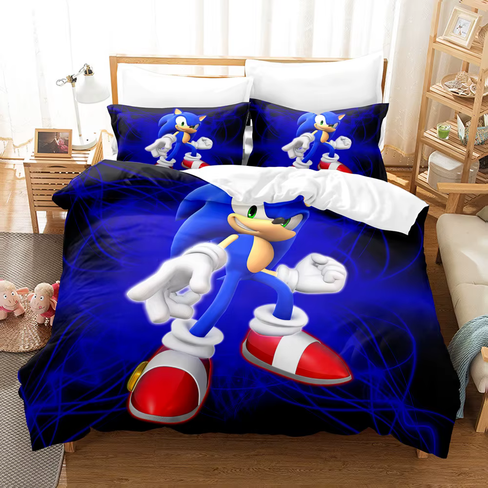 Parure de lit pour garçon Sonic