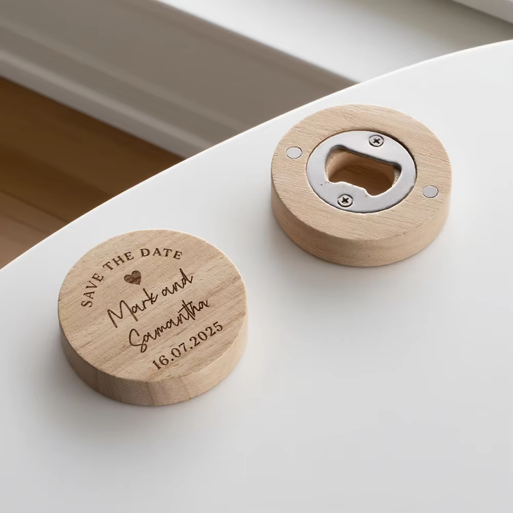 Ouvre-bouteille magnétique personnalisé pour sauver la Date