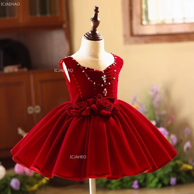 Robes de noël rouge pour filles