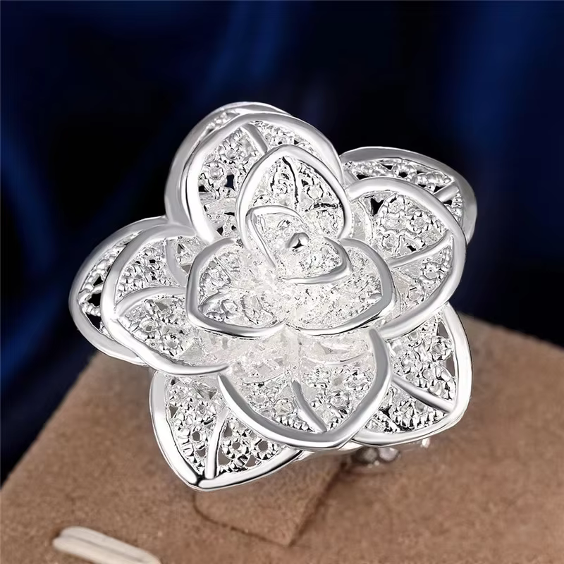 Bague en or Sterling 925 18 carats pour femmes