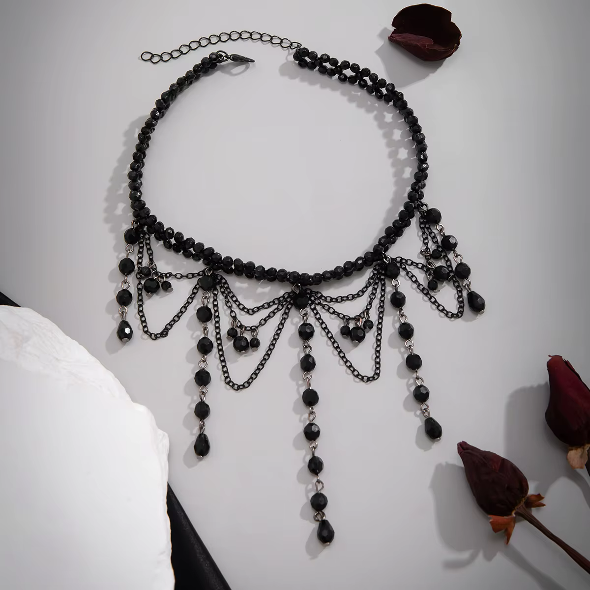 Collier Ras du Cou avec Pendentif Goutte d'Eau en Clip pour Femme