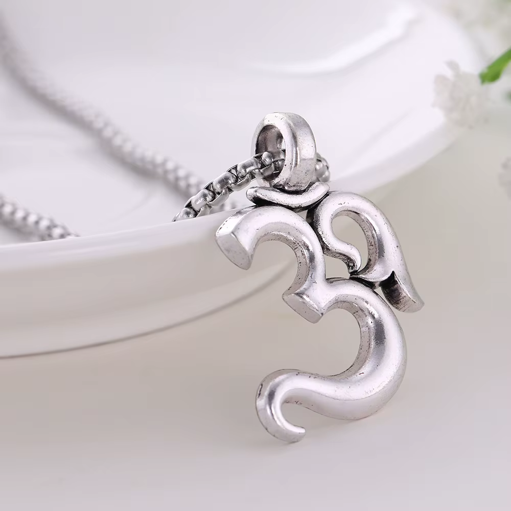 EUEAVAN Collier Pendentif Om Vintage pour Yoga