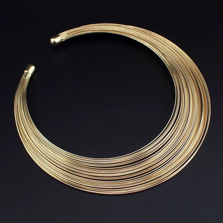Collier de couple de fil métallique multicouche indien pour femmes