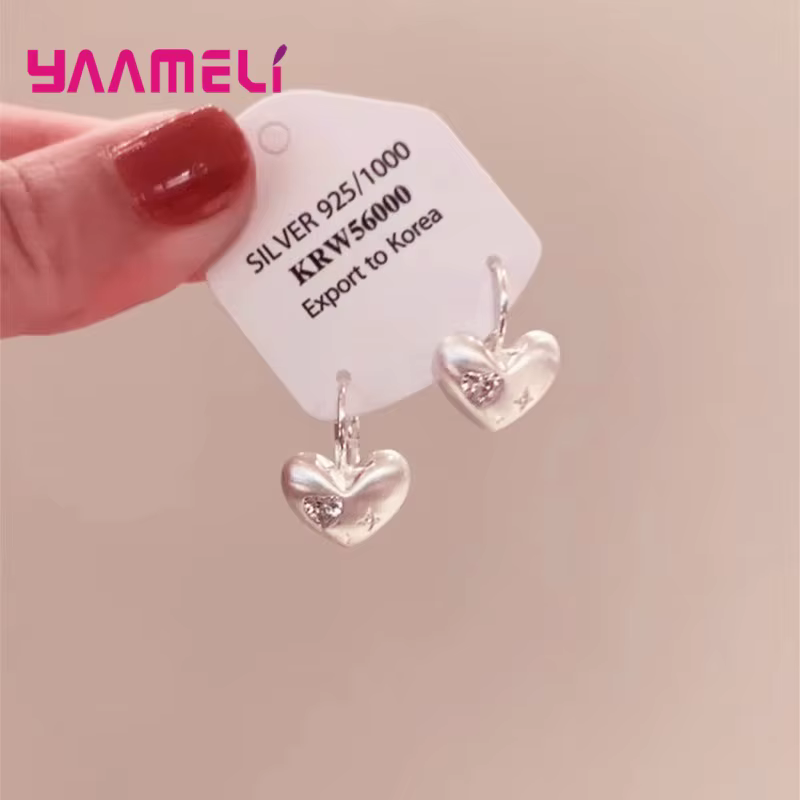 Boucles d'oreilles en forme de cœur pour femmes