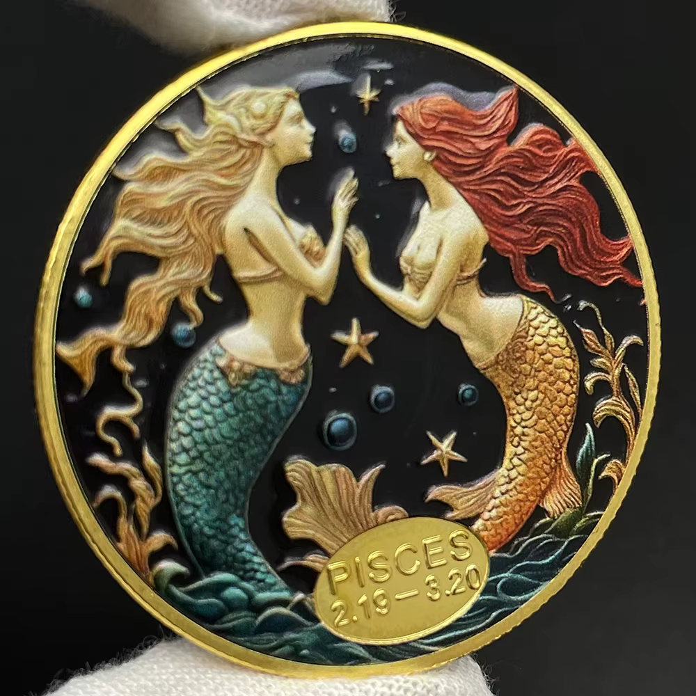 Leo Sagittaire Gémeaux Scorpion Constellation Pièce Étoile Signe Médaillon Mistique Astrologie Pièces Décorations en Capsule
