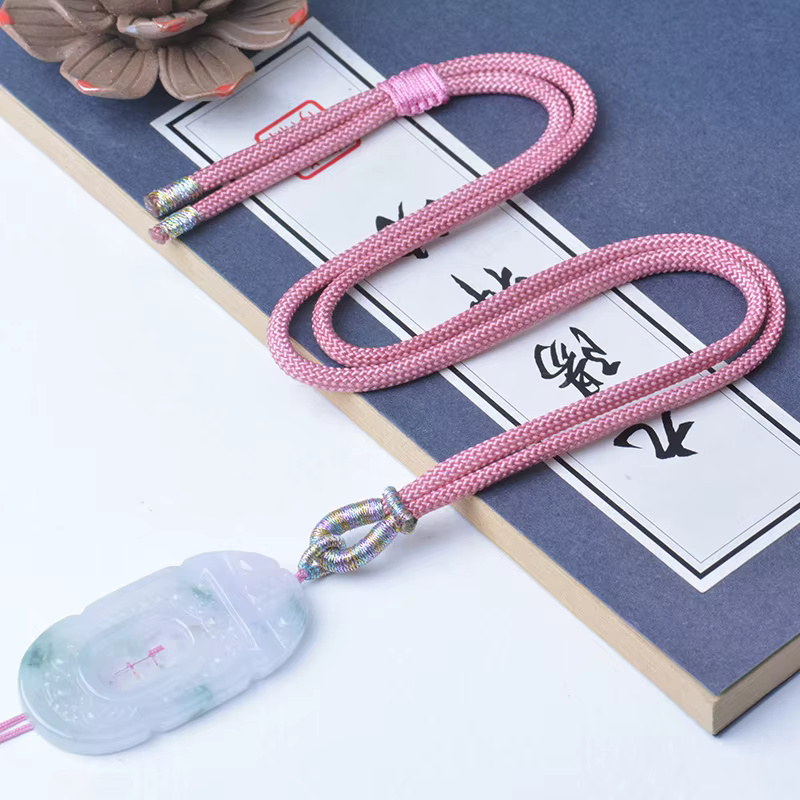 Colliers chaînes tressées bricolage pendentif fait à la main lanière réglable petite chaîne ronde Couple bijoux accessoires femmes collier