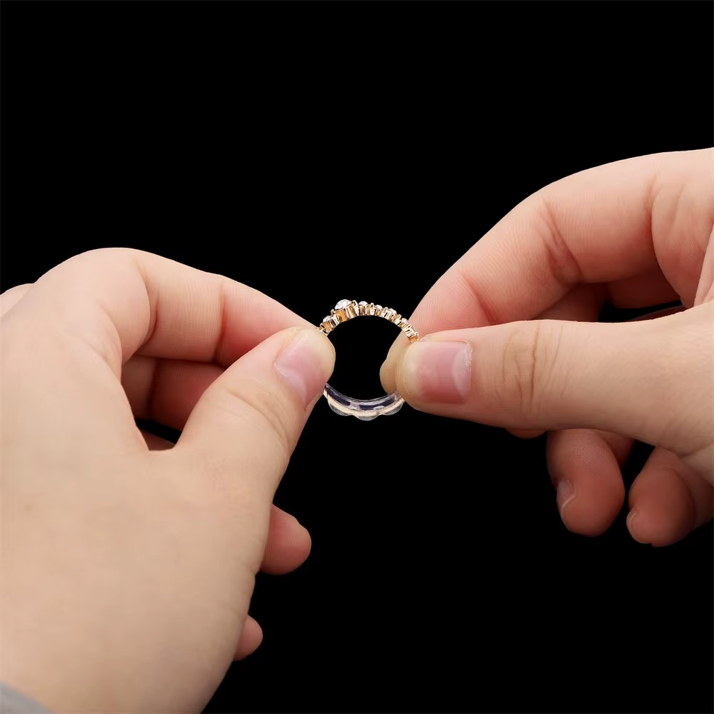 8 taille/taille de la boucle de boîte invisible transparent silicone