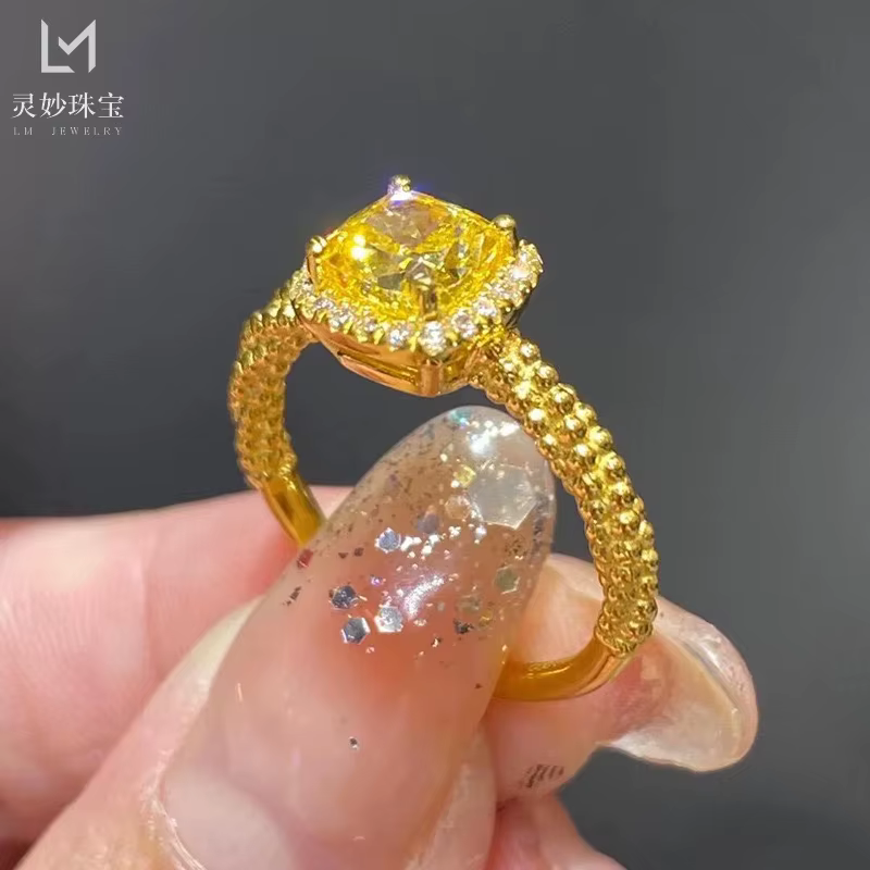 Bague en or véritable 24 carats pour femme