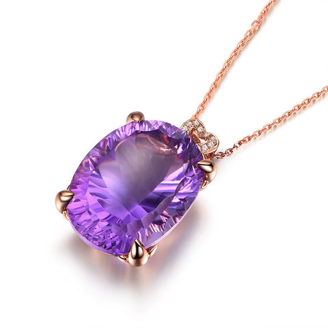 Pendentif en Quartz Naturel Violet