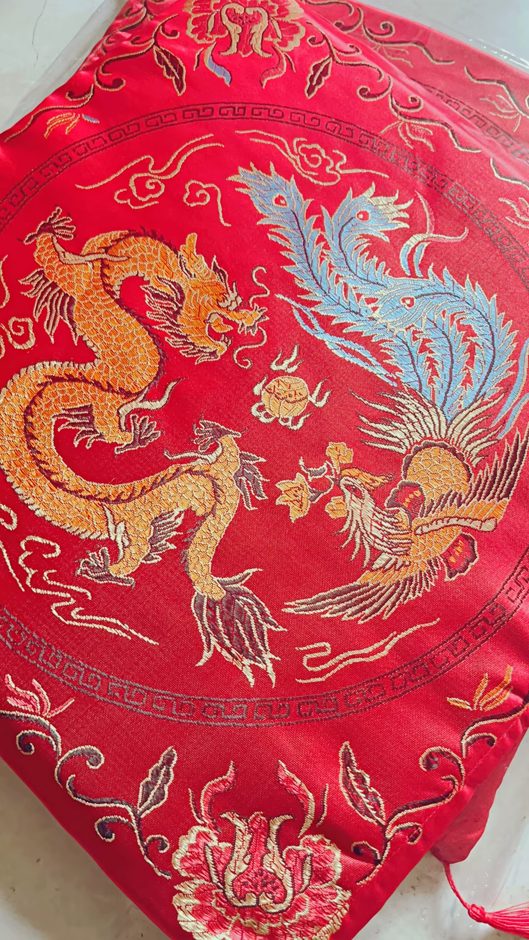 Coussin à genoux Dragon Phoenix