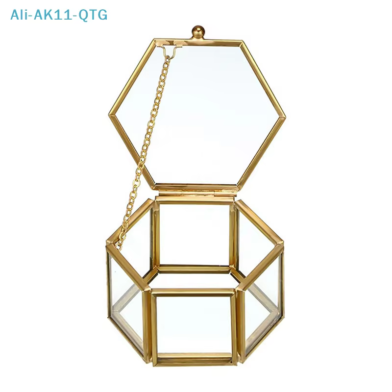 Boîte à bagues hexagonale haut de gamme