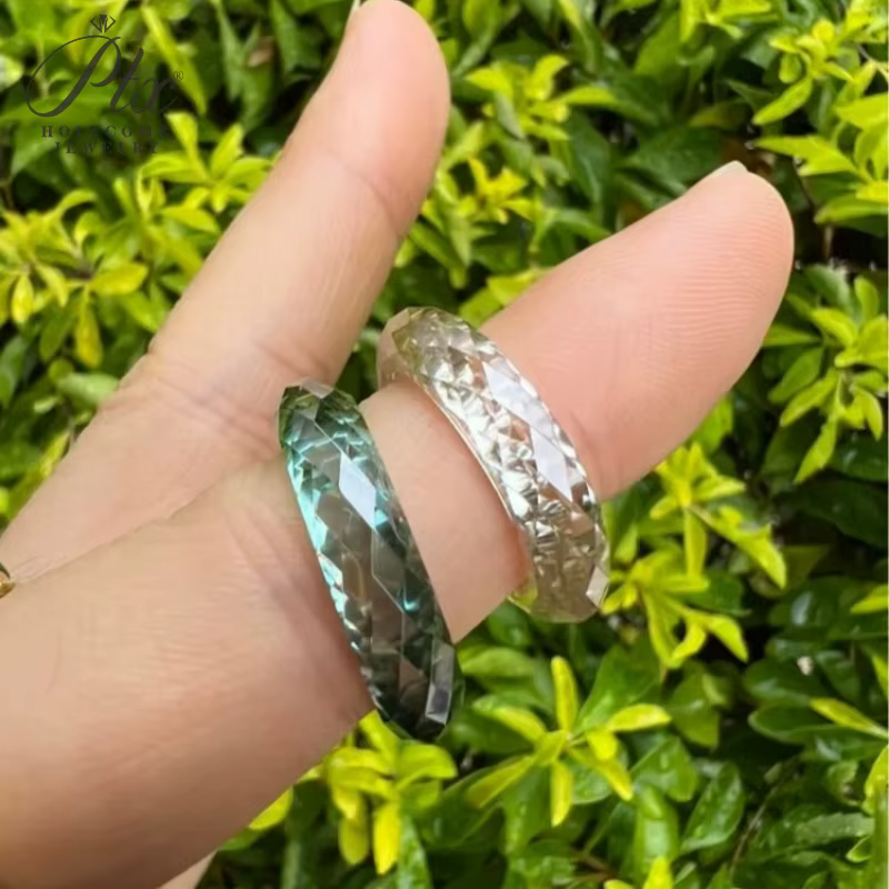 Bague en rubis Moissanite